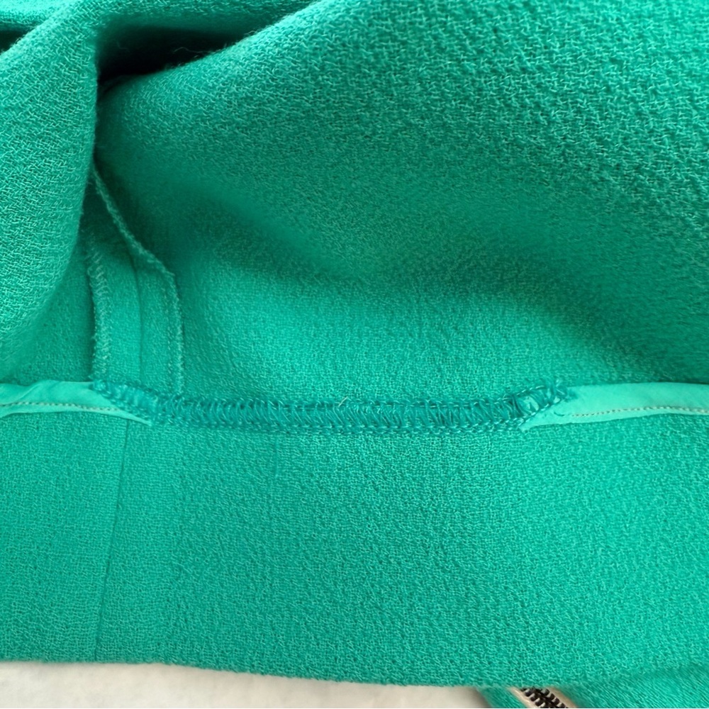 ROKSANDA ILINCIC TEAL GREEN PLEATED BACK ZIPPER SLEEVELESS SHEATH DRESS - Picture 11 of 14